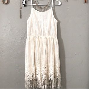 White Thin Strapped DRESS